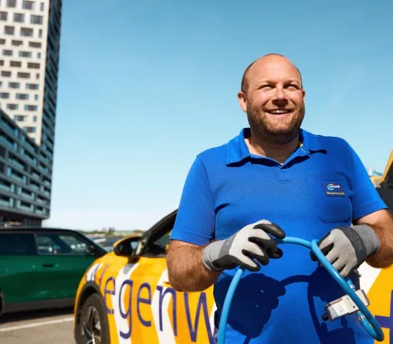 Wegenwacht Amsterdam  aan het werk